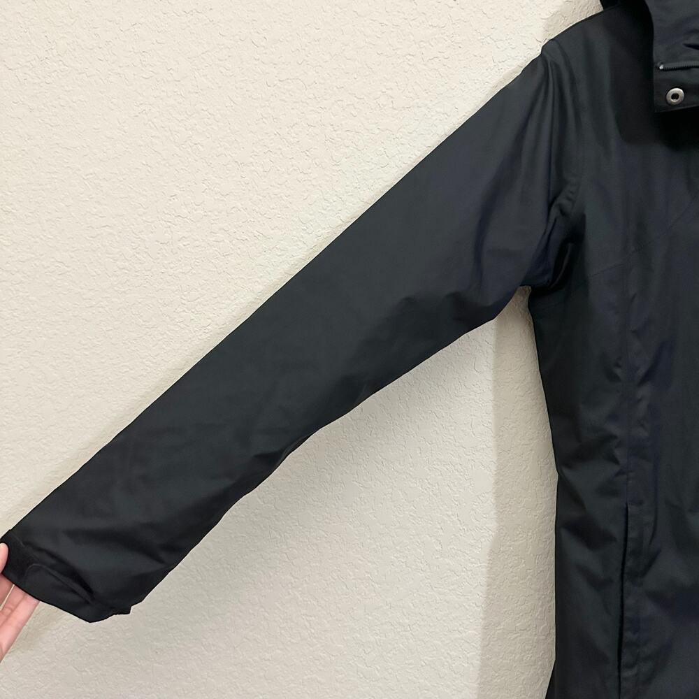COLUMBIA Rain Jacket Black Omni-Tech Breathable Waterproof Hooded - Picture 4 of 11